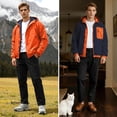 thumbnail image 3 of GINGTTO Men's Winter Softshell Fleece Lined Reversible Bomber Jacket with Detachable HoodGINGTTO Mens Winter Jacket Softshell Fleece Lind with Detatchable Hood，Reversible Bomber Windbreaker for Men, 3 of 7