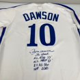 Andre Dawson Signed Heavily Inscribed STATS Montreal Expos Authentic