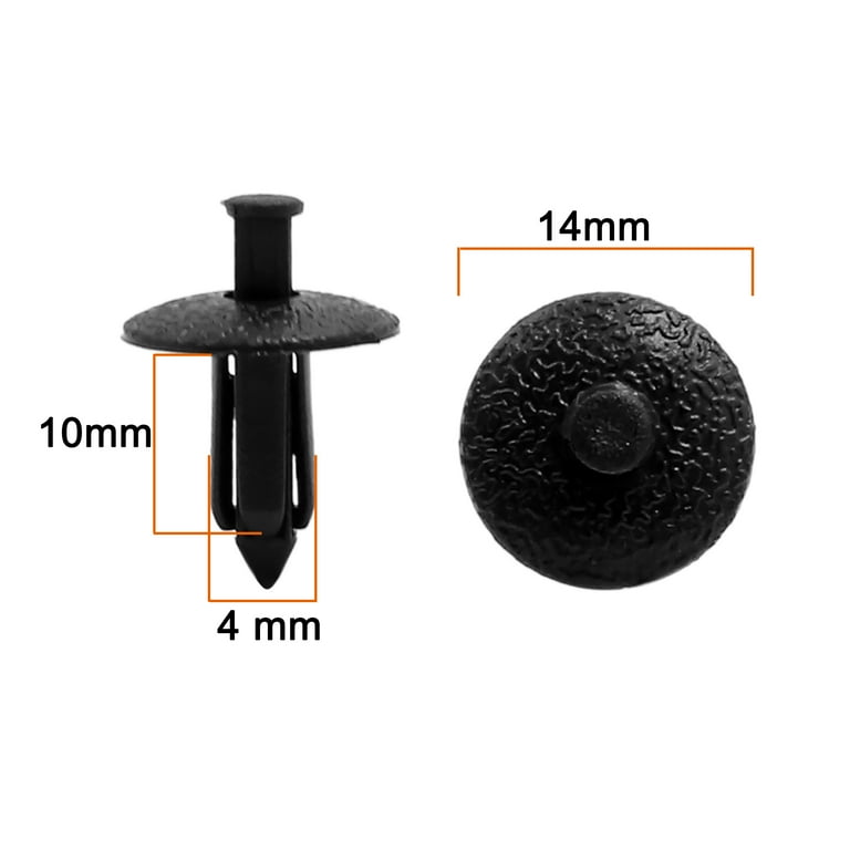 10pcs 4mm Hole Dia Plastic Car Door Trim Fender Rivets Retainer