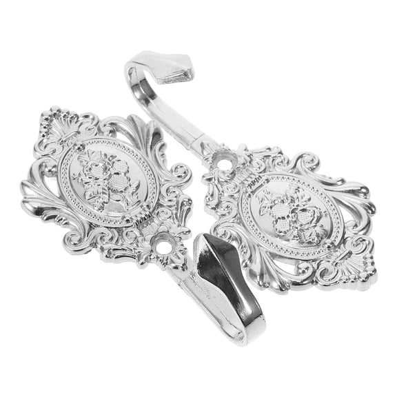 MERRYHAPY 2-Piece Vintage Metal Curtain Holdback Hooks for Drapery and Home Decoration Accessories