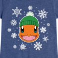 thumbnail image 3 of Pokémon - Charmander Snowflakes - Youth Girls Short Sleeve Graphic T-Shirt, 3 of 5