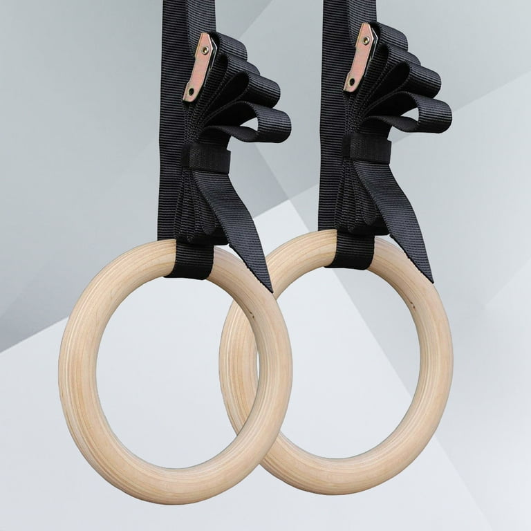 A Pair of Gymnastic Rings Rings with Adjustable Straps for Full Body Strength and Bodyweight Training Cross Training Workouts 28mm Walmart