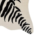 thumbnail image 3 of Linon Faux Hide Polyester Zebra Cowhide Area Rug in Ivory, 3 of 8
