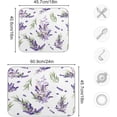 thumbnail image 3 of FREEAMG Lavender Flowers Dish Drying Mat for Kitchen Counter,Super Quick Absorbent Composite Sponge Dish Drying Pad,Heat Resistant Non-Slip Rack Tableware Mat, 18x24 Inch, 3 of 7