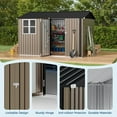 thumbnail image 3 of 10X8 FT Storage Shed,Outdoor Storage Shed with Windows & Double Doors,Outdoor Tool Shed with 450 Cu Ft Space,Metal Sheds Outdoor Storage for Garden, Backyard, Patio and Backyard, 3 of 8