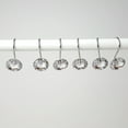 thumbnail image 4 of Cheers US 12Pcs /Set Shower Curtain Hooks Rings for Bathroom, Stainless Steel Rustproof Shower Curtain Hangers Double Hooks Glide Anti Rust Crystal Rhinestones Hooks Rods Curtains and Liner, 4 of 7