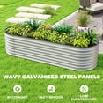 thumbnail image 4 of Outsunny 6 x 2 x 2 ft Galvanized Raised Garden Bed, Silver, 4 of 10