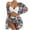 Navy, variant on Viikei Bikini Set Swimwear for Women Summer Plus Size 3 Piece Fashion Printed Push-Up Padded Swimsuits