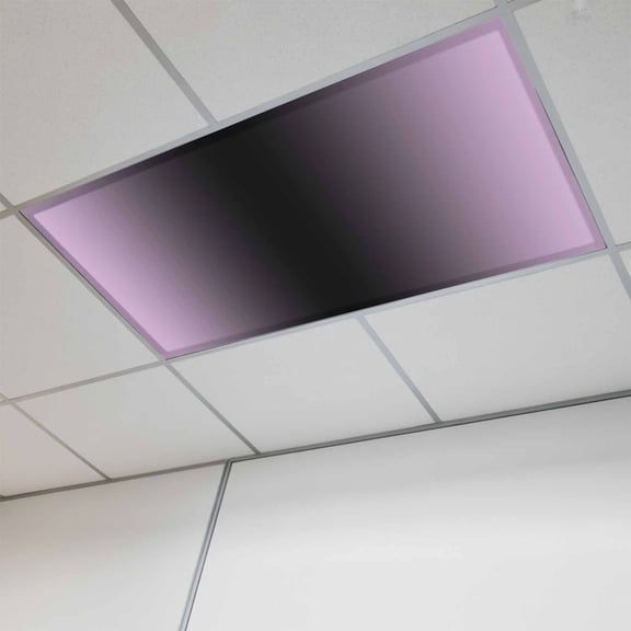 Purple Black Ombre Fluorescent Light Covers, Modern Gradient Abstract Art Magnetic Light Covers for Ceiling Lights, Fluorescent Ceiling Shade Filters for Classroom Bedroom Office 4x2Ft x 1PCS