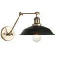 thumbnail image 3 of Safavieh Kingston Adjustable Classic Wall Sconce, Brass Gold/Black, 3 of 4