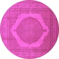thumbnail image 1 of Ahgly Company Indoor Round Medallion Pink French Area Rugs, 5' Round, 1 of 4