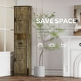 thumbnail image 6 of Ktaxon 69" H Narrow Bathroom Cabinet with 2 Barn Doors 1 Drawer, Adjustable Shelves for Bathroom Entryway Kitchen, Retro Gray, 6 of 7