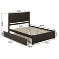 thumbnail image 7 of AFI Nantucket King Wood Platform Bed with Footboard and Twin-XL Trundle, Espresso, 7 of 7