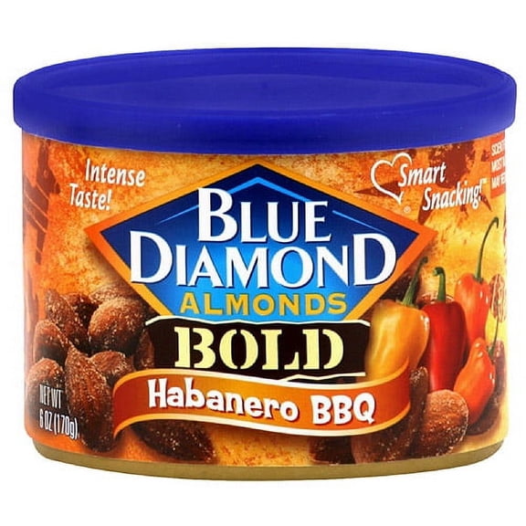 Blue Diamond Bold Habanero BBQ Almonds, 6 oz (Pack of 12)