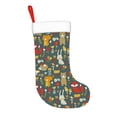 thumbnail image 2 of Yiaed Cute Animal Forest Print Christmas Stockings, Christmas Stockings Hanging Ornaments, Christmas Stockings for Family Christmas Holiday Decorations, 2 of 7
