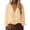 Beige, variant on Trendy Tops for Women Casual Long Sleeve Solid Color V Neck Loose Shirt Blouses for Women