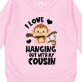thumbnail image 3 of Inktastic Monkey I Love Hanging out with My Cousin Toddler Sweatshirt, 3 of 4
