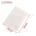 thumbnail image 2 of 1/3/5PCS Reusable Tea Coffee Cooking Food Colander Cotton Filter Bag Strainer Mesh Wine Strainer Nut Milk 5PCS, 2 of 8
