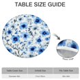 thumbnail image 6 of Pioneer Flower Floral Print Pattern Round Fitted Tablecloth with Elastic Edge,Dining Table Cover Waterproof,Outdoor Round Tablecloth for Camping,Dining,Indoor and Outdoor, 6 of 7