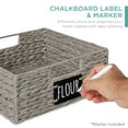 thumbnail image 3 of Best Choice Products Set of 4 13in Woven Water Hyacinth Pantry Baskets w/ Chalkboard Label, Chalk Marker - Gray, 3 of 8