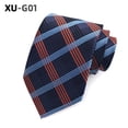 thumbnail image 6 of Fvsianol Necktie Business Tie Men Business Tie Lightweight Multipurpose Adjustable Plaid Print Decorative Gentleman Tie, 6 of 9