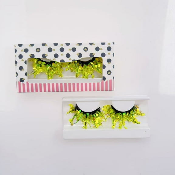 Halloween 3D Mink Faux Lashes with Color Tips, Dramatic Fluffy Volume Strip Lashes, Colorful Lash Extensions for Makeup Artists, Cosplay, Parties,halloween,Christmas