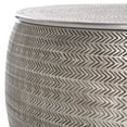 thumbnail image 6 of Safavieh Apoline Modern Storage Round Aluminum Coffee Table, Antique Silver, 6 of 11