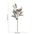 thumbnail image 2 of Christmas Decorations for Tree Artificial Simulation Pines Needles One Fake Pines Branches Christmas Desktop Decoration Christmas Red Fruit Pines Needles Christmas Decorations Table Decor, 2 of 6