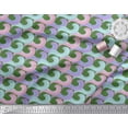 thumbnail image 3 of Soimoi Green Viscose Chiffon Fabric Artistic Waves Abstract Fabric Prints By Yard 42 Inch Wide, 3 of 3