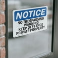 thumbnail image 4 of (2 Pack) No Trespassing Warning Keep Off Fence Private OSHA Notice Sign, 4 of 7