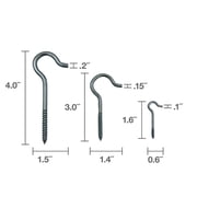 (2 pack) Assorted Zinc Screw Hooks Kit, Peerless Chain, #4800760