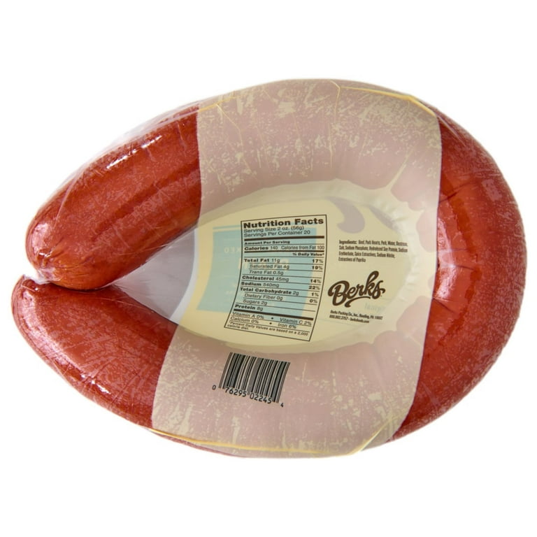 Berks Plain Ring Bologna, 16 oz. per Individually-packed Piece (Pack of 2)