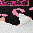 thumbnail image 5 of Erosebridal Girls Cheetah Print Alphabet E Quilt King,Bling Glitter Print Leopard Print King Coverlet Set for Teens Women, 5 of 7