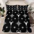 thumbnail image 2 of Feelyou Bohemian Aztec Teen Full Size Sheets, Rustic Sheep Skeleton Bed Sheets, Vintage Western Fashion Sheet Sets, Microfiber Bedroom Decor, 4pcs, 2 of 7