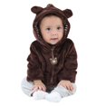 thumbnail image 2 of LFEOOST Baby Girl Clothes Winter Warm Coats for Toddler Boys Fleece Jacket Casual Fuzzy Kids Pea Coat Trench Outwear Brown 6M, 2 of 6