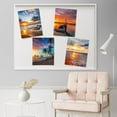 thumbnail image 3 of PixonSign Frameless Wall Art Vibrant Sunset Tropical Ocean Beach Horizons Prints, Set of 4 Sea Landscape Wall Decors, Nature Wall Décor, Adhesive Canvas Poster, Modern Home Artwork - 11"x14", 3 of 5