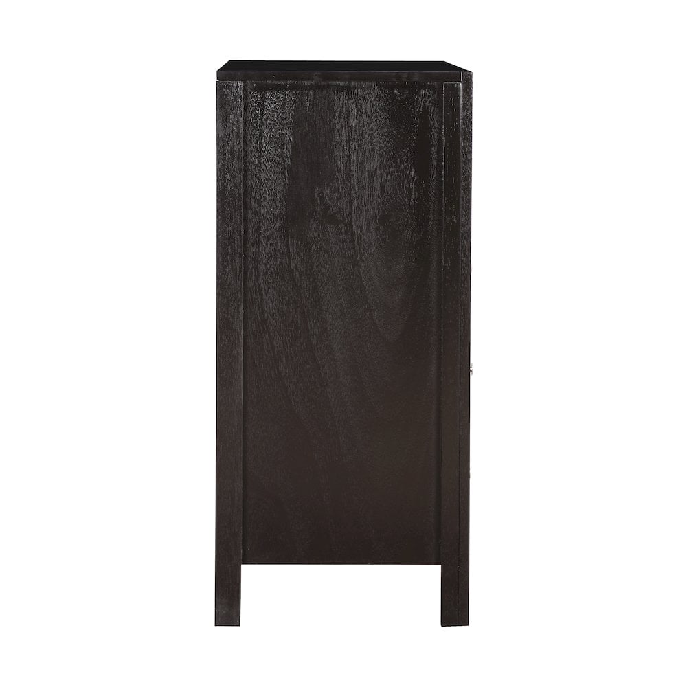 Glory Furniture Burlington Media Chest in Black Color