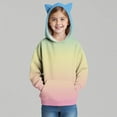 thumbnail image 6 of MKOSPLRT Oversized Hoodies for Kids Girls Boys 3-14Y Ear Hooded Gradient Sweatshirts Long Sleeve Casual Loose Pullover with Pocket, 6 of 7