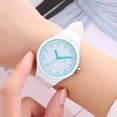 thumbnail image 3 of Flmtop Montre-Bracelet à Quartz pour Femmes, Décontractée, Couleur Bonbon, Bracelet en Silicone, Sans Numéro, Cadran Rond, 3 of 10