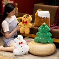 thumbnail image 2 of Plush Christmas Tree Snowman Gingerbread Man Toys Soft Pillow Cookie House Stuffed Cute Birthday Plush Gifts Xmas Present, 2 of 5