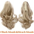 thumbnail image 4 of SEGO Short Claw Ponytail Hair Extension Synthetic Curly Real Hair Piece Cute Clip in Hair Extensions Black/Blonde Color, 4 of 10