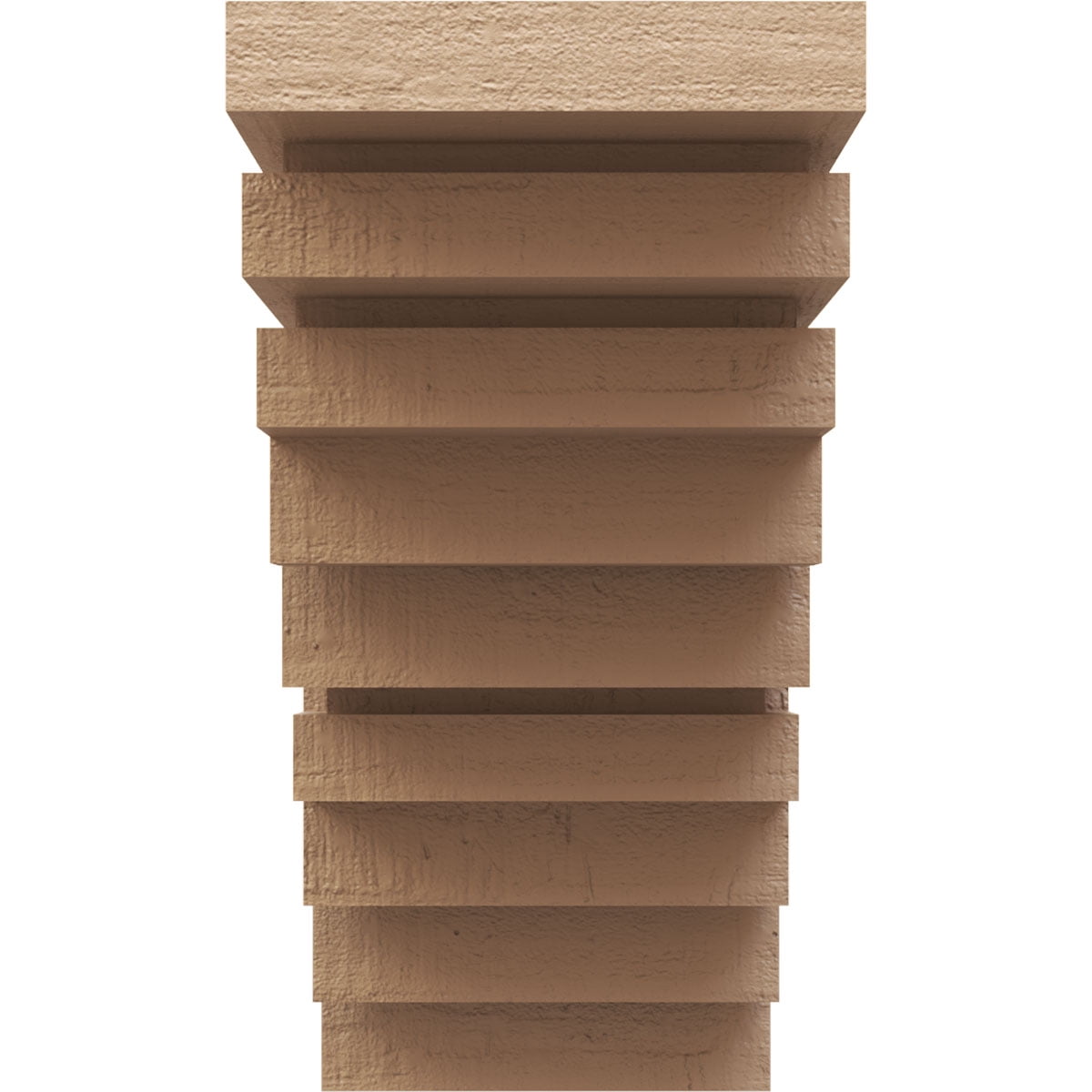 8"W x 16"D x 16"H Classic Landon Rough Cedar Woodgrain TimberThane Corbel, Primed Tan