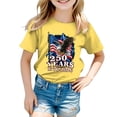 thumbnail image 5 of CAICJ98 America 250 Tshirt Boys Girls 4th of July American Flag Shirts Toddler Kids Patriotic T-Shirt Independence Day Tee Tops Outfit (Yellow,2-3 Years), 5 of 5