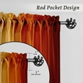 thumbnail image 6 of Burnt Orange Curtains 84 Inch Length for Living Room 2 Panel Set Burnt Orange and Terracotta Window Curtain Rust Orange Ombre Gradient Light Filtering Curtains Modern Abstract Drapes, 6 of 6
