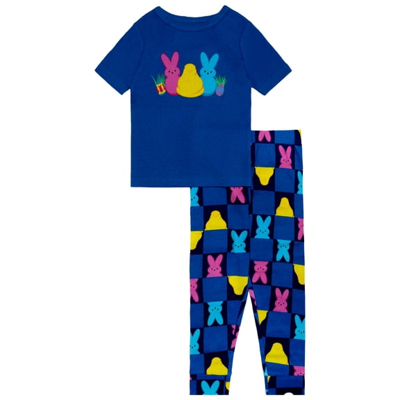 Peeps Girls 2- Piece Easter Short Sleeve and Pant Pajama Set, Sizes 4-10
