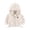 White, variant on Krdevn Solid Baby Sherpa Hooded Jacket Zip Up Plush Coat Size:2-3 Years