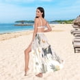 thumbnail image 6 of FORMRS Womens Long Sarong Beach Wrap Semi-Sheer Bikini Skirt Bathing Swimsuit Cover Up, Cowboy Pattern, 6 of 7