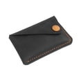 thumbnail image 2 of Cartera tarjetero minimalista, regalo de cumpleaños con cierre a presión. Negro, 2 of 9