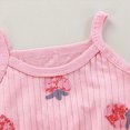 thumbnail image 4 of KPOPLK Summer Toddler Girl Outfit Set Striped Bow Shoulder Tank Top and Layered Shorts Set Summer Sleeveless Matching Clothes Outfit for Toddler Girls(5-6 Years,Pink), 4 of 6