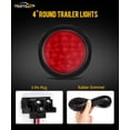 thumbnail image 2 of Luces traseras para remolque Partsam, 4 pulgadas, redondas, LED, 6 unidades, 12 V, 2 of 7